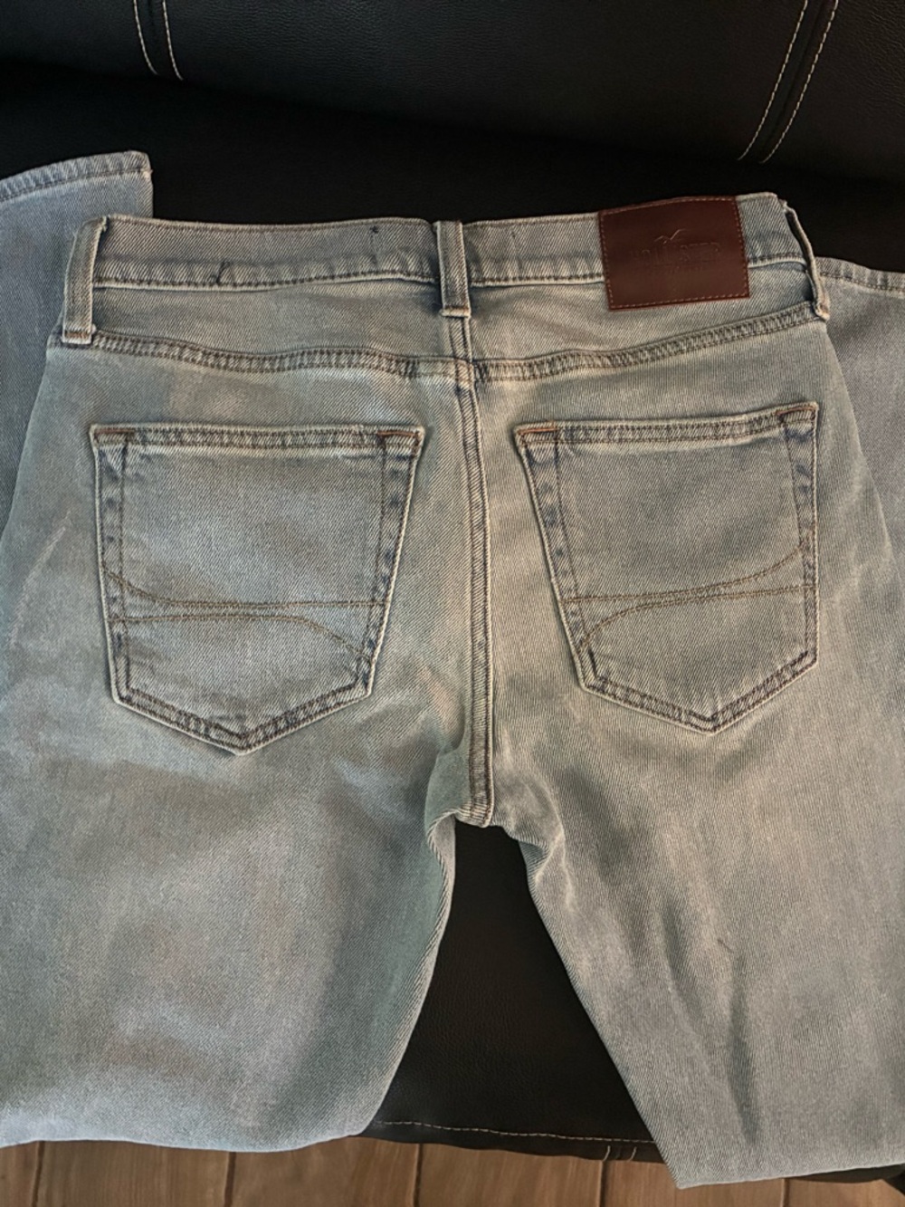 Hollister Men's Light Blue Slim Straight Jeans